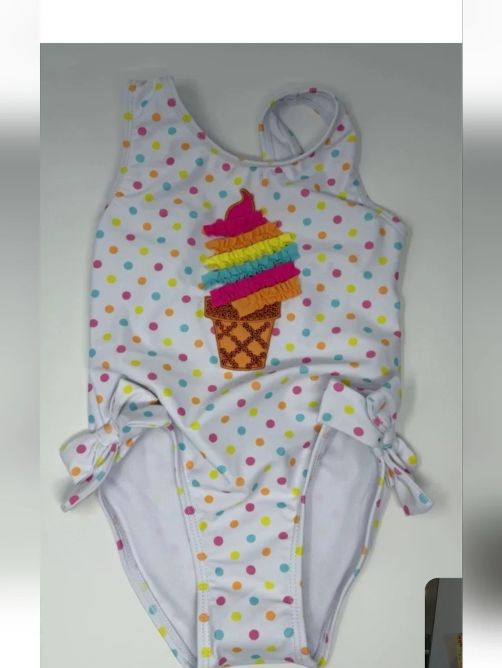 Flapdoodles 2-piece Swim Set Icecream Swimsuit with Cover-Up Nwt